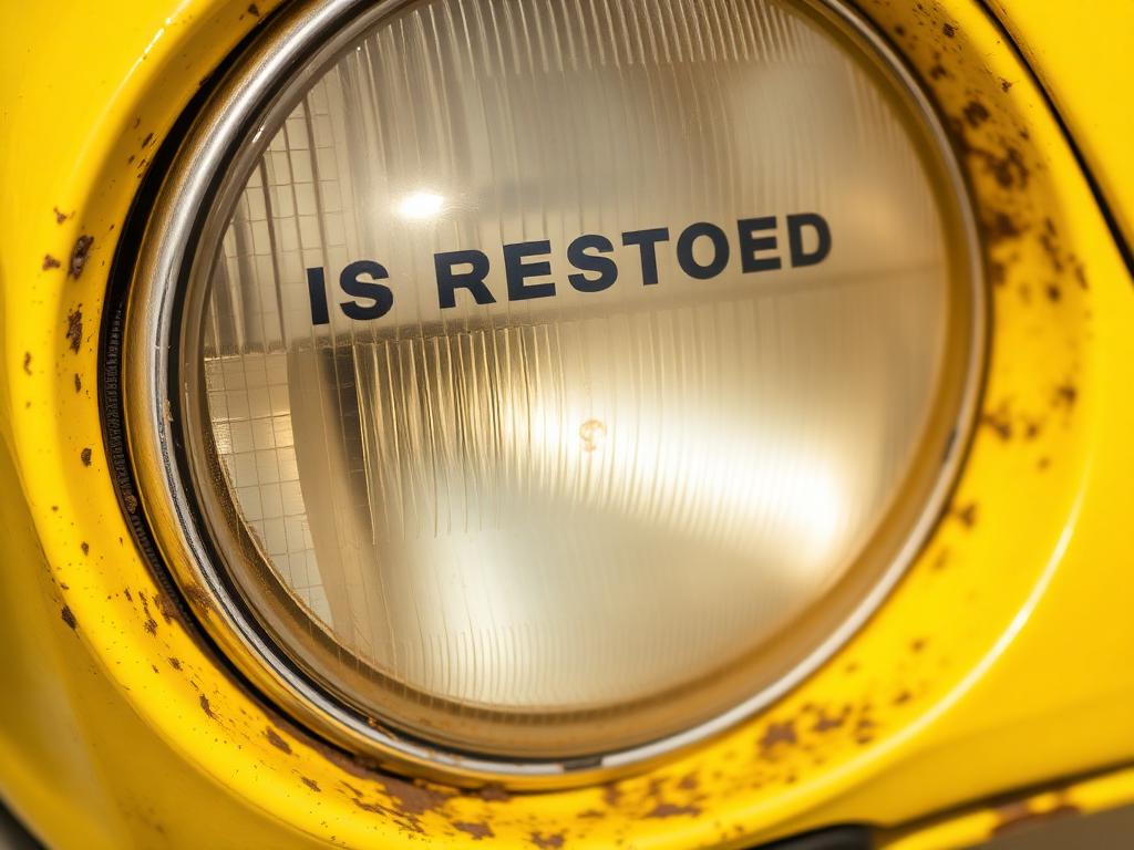 Headlight Restoration before